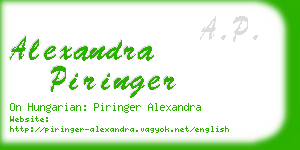 alexandra piringer business card